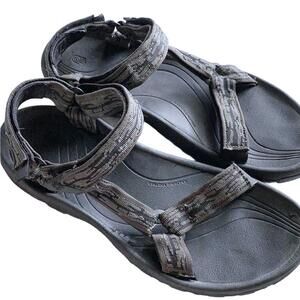 Teva Camo Terra-fi Sport Sandals Men’s 9M Adjustable Strap grey & Black